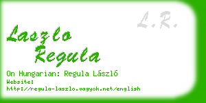 laszlo regula business card
