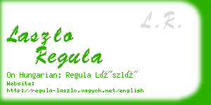 laszlo regula business card